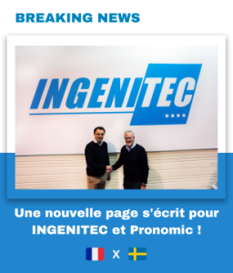 Poignée de main Pierre ELLOW (dirigeant Pronomic) et Jean-Charles DOUBLET (créateur INGENITEC)